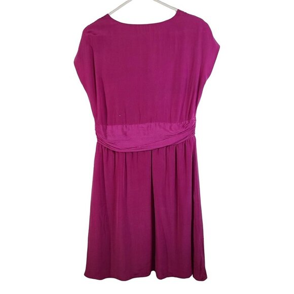 Garnet Hill 100% Silk V Neck Empire Waist Pink Dress Size‎ 8 - Picture 6 of 8
